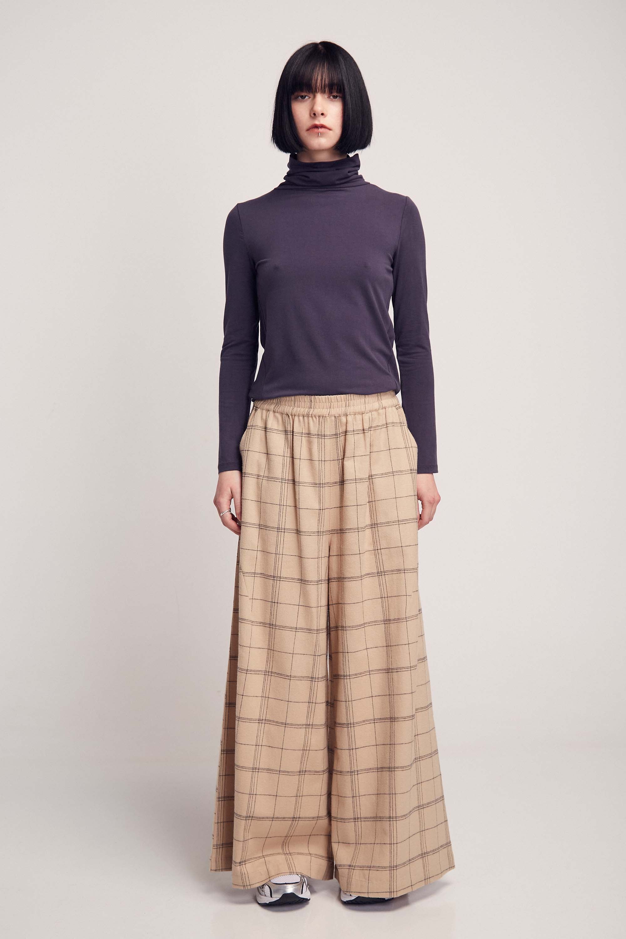 DADU PANTS CHECK BEIGE