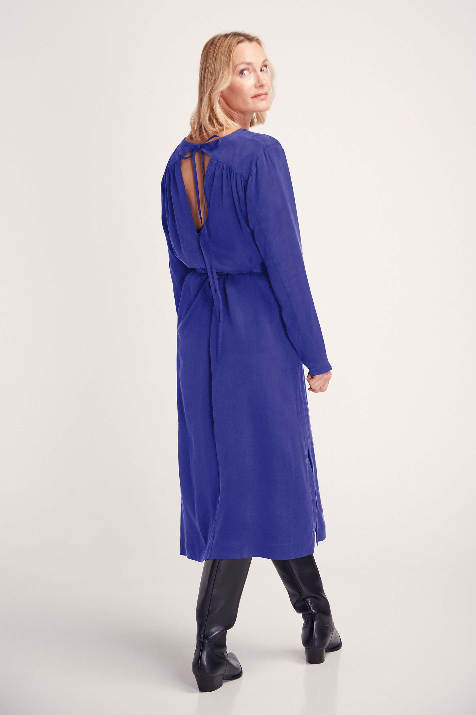 NASSI DRESS ROYAL BLUE