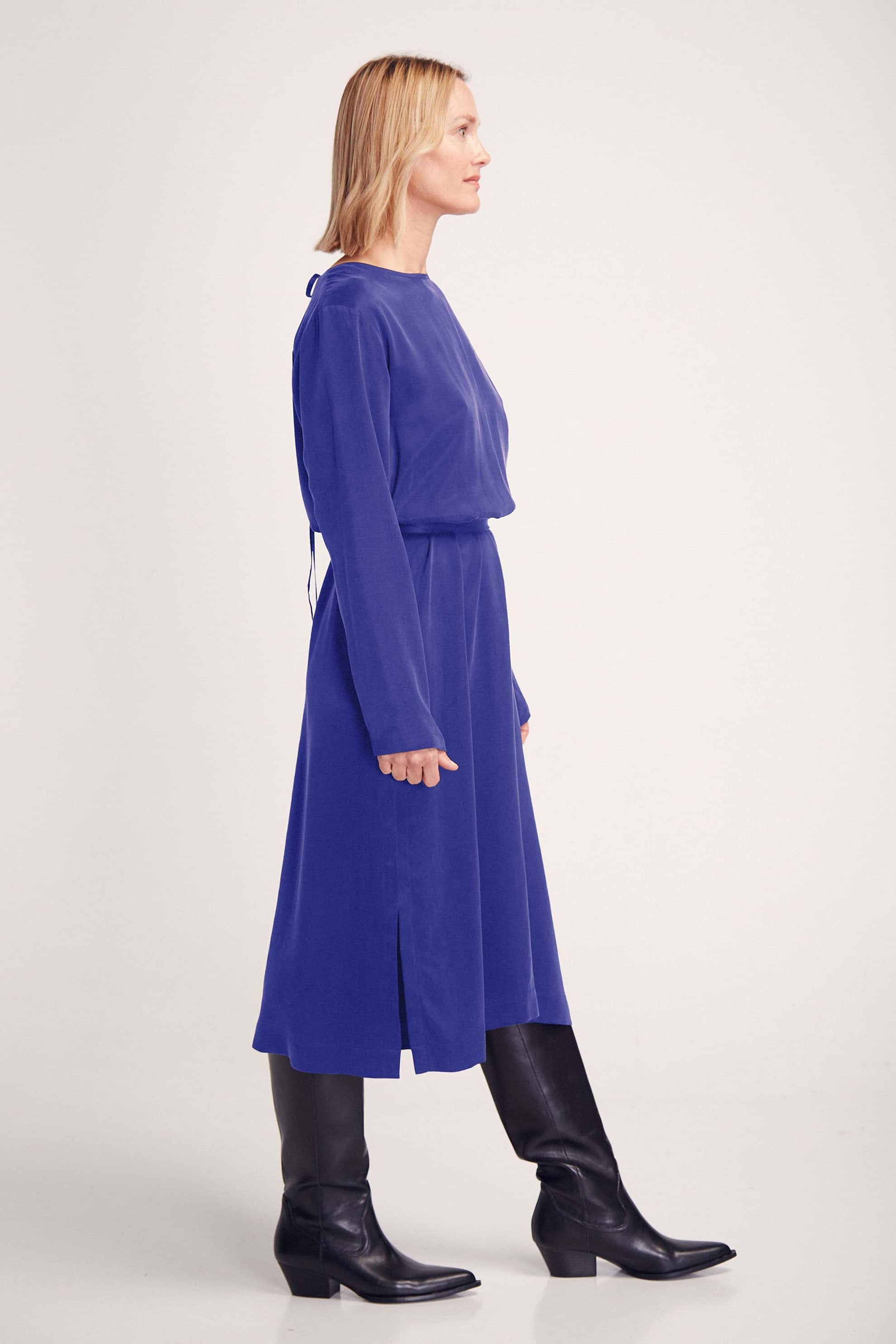 NASSI DRESS ROYAL BLUE